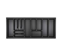 ORGA-BOX I Range-couverts 1119 x 473 gris lave avec structure perlée pour Tandembox Antaro/Intivo et ModernBox dans armoire de 120 cm