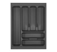 ORGA-BOX I Range-couverts 369 x 473 gris orion avec structure perlée et revêtement antidérapant pour Tandembox Antaro/Intivo et ModernBox dans une armoire de 45 cm