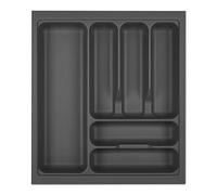 ORGA-BOX I Range-couverts 419 x 473 gris orion avec structure perlée et revêtement antidérapant pour Tandembox Antaro/Intivo et ModernBox dans l'armoire de 50 cm