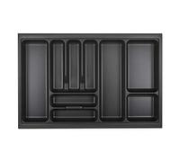 ORGA-BOX I Range-couverts 719 x 473 gris lave avec structure perlée pour Tandembox Antaro/Intivo et ModernBox dans armoire de 80 cm