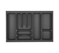 ORGA-BOX I Range-couverts 719 x 473 gris orion avec structure perlée et revêtement antidérapant pour Tandembox Antaro/Intivo et ModernBox dans armoire de 80 cm