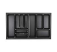 ORGA-BOX I Range-couverts 819 x 473 gris lave avec structure perlée pour Tandembox Antaro/Intivo et ModernBox dans l'armoire de 90 cm