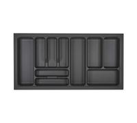 ORGA-BOX I Range-couverts 919 x 473 gris orion avec structure perlée et revêtement antidérapant pour Tandembox Antaro/Intivo et ModernBox dans l'armoire de 100 cm