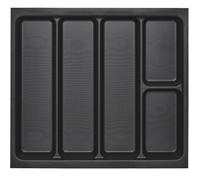 Orga-Box I Rangement polyvalent 519 x 50 x 473 mm gris lave avec structure perlée Rangement pour couverts Tandembox Antaro / Intivo