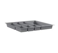 ORGA-BOX III Bac à Couverts Gris argenté pour Tiroir de 60 cm p.ex. Noblessa dès 2013 473,5 x 494 mm