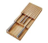 ORGA-BOX Insert à couteaux en bambou 448 x 174 x 45 mm 3 inserts à couverts à partir de 497 mm (largeur du corps 600 mm) bloc à couteaux en bois