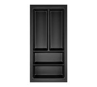ORGA-BOX Junker Slim Range-couverts 225 x 476 mm gris lave structure perlée pour armoires de cuisine de 30 cm Range-couverts parfaitement adapté au système de tiroirs SO SLIM