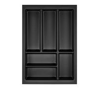 Orga-Box Junker Slim Range-couverts 325 x 476 mm gris lave structure perlée pour armoires de cuisine de 40 cm