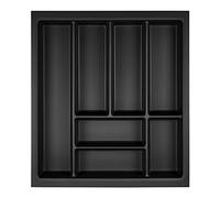 ORGA-BOX Junker Slim Range-couverts 425 x 476 mm gris lave structure perlée pour armoires de cuisine de 50 cm Range-couverts parfaitement adapté au système de tiroirs SO SLIM