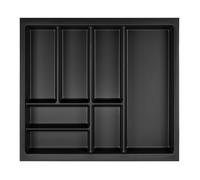 Orga-Box Junker Slim Range-couverts 525 x 476 mm gris lave structure perlée pour armoires de cuisine de 60 cm