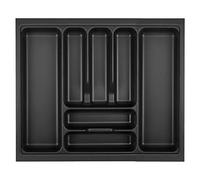 Orga-Box VIII Range-couverts 511 x 480 mm gris lave avec structure perlée pour armoires de 60 cm dans les cuisines Häcker