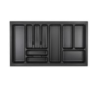 Orga-Box VIII Range-couverts 811 x 480 mm gris lave avec structure perlée pour armoires de 90 cm dans Häcker Cuisines Range-tiroirs