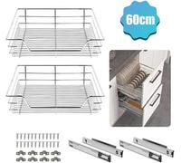 Organisateur à tiroirs de 6 compartiments pour cuisine et chambre à coucher - Tiroir compartimenté - Pour meubles de 60 cm de largeur - Dimensions : 515 x 445 x 135 mm