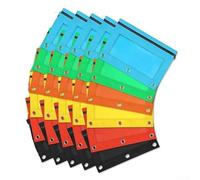 Organisateur Binder 3 Trous Transparent 30 Pack | Canvas pour durable, zipper fluide, fenêtre pour transparente, 30 , 6 couleurs variées