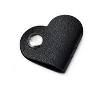 Organisateur câbles cœur en Cuir PU, Noir | Forme cœur élégante, Attache-câble en cuir, Déplacement quotidien, Pour les pendulaires