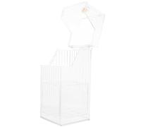 Organisateur Chic en Pet de Pinceaux de Maquillage, pour Bureau Vanity | Rangement Net pour Crayons et Outils, Forme Résistante, Style Moderne, Usage de Table, Transparent