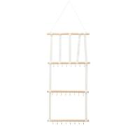 Organisateur D’accessoires Cheveux pour Filles, Bandeau Bois Polyester | Rangement Mural avec Crochets, Charge Stable et Maintien Sûr, pour Colliers et Lunettes, Noël et Thanksgiving