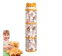 Organisateur D'animaux En Peluche - Tube Transparent De Grande Capacité Avec Roulettes | Conteneur Poupées Jouets Pour, Salle De Stockage, Salle De Jeux Pour Pépinière, Décoration Mignonne