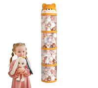 Organisateur D'animaux En Peluche - Tube Transparent De Grande Capacité Avec Roulettes | Conteneur Poupées Jouets Pour, Salle De Stockage, Salle De Jeux Pour Pépinière, Décoration Mignonne