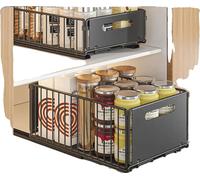 Organisateur d'armoires de cuisine, rails coulissants, grande capacité de charge, 2pcs Haute
