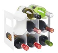 Organisateur de bouteilles - mDesign - 3 niveaux - 9 bouteilles - Plastique blanc - Design contemporain