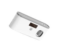 Organisateur de brosse à dents compact pour salle de, Gray | rechargeable USB avec commande à bouton-poussoir, conception de rangement murale