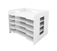 Organisateur de Bureau Corbeilles à Courrier Étagère de Casier A4 Module de Rangement Bac à courrier réglable à 5 Niveaux - pour l'école et la Maison - Fournitures de Bureau-33,5 x 25,5 x 28 cm(2 pc)