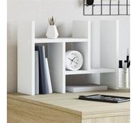 vidaXL Organisateur de bureau multifonctionnel en bois d'ingénierie, 34,5×15,5×35,5 cm, blanc