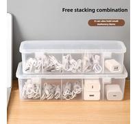 Organisateur de câbles de données Transparent, étui de Classification, organisateur de cartes anti-poussière avec couvercle, boîte de collecte de désordre pour le bureau et la maison Medium 1pcs dd