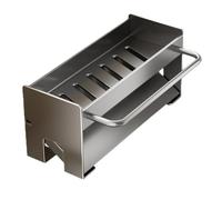 Organisateur de caddie d'évier de cuisine, caddie d'évier avec Drain pour épurateur brosse éponge, support rangement suspendu en acier au carbone, gris argenté
