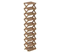 Organisateur de chaussures - Étagère de rangement pliable en bois à 10 nive | Étagère à chaussures sur pied de grande capacité, pour salon, couloir, 64,96x9,84x9,84 pouces, placard d'entrée, chambre à co