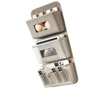 Organisateur de chevet en tissu doux, multi-poches, A | multi-poches pour mouchoirs, verres et petites pièces, chambres compactes, articles de chambre quotidiens,