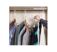 InnovaGoods – Organisateur de cintres, 40 vêtements, 24 pièces, gain d'espace, blanc