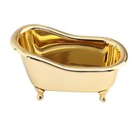 Organisateur de Coiffeuse Baignoire Abs Or pour Rouge à Lèvres et Vernis | Boîte de Rangement Créative, Légère et Compacte, pour Bureau et Maison, Style Mode