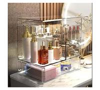 Organisateur de cosmétiques Boîte de rangement maquillage transparente, organisateur, présentoir parfums, produits toilette for salle bain, dressing, support bureau(Clear)
