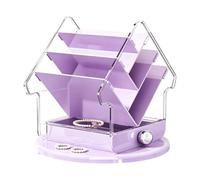 Organisateur de cosmétiques rotatif, grand support de maquillage | Boîte de rangement pratique en plastique, boîte de rangement moderne avec design, étagère cosmétique pour salle de bain et