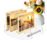 Organisateur de courrier vertical Rangement acrylique avec plusieurs | Porte-lettres pour factures, cartes postales, bureau, appartement, salon, entrée, comptoir, bibliothèque