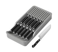 Organisateur de couteaux - Insert de tiroir de cuisine, étagère à couverts, porte-couteaux divisé, station d'outils antidérapante | Drainage rapide, plan de travail peu encombrant pour ustensiles de