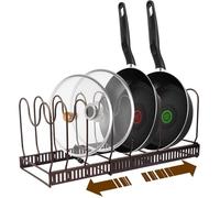 Organisateur de Couvercles - ZGEER - Ajustable - 7 Compartiments - Fer - Accessoires de Cuisine