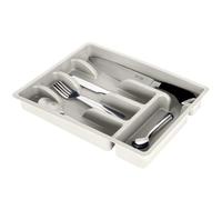 Organisateur de couverts - VILDE - 36x25,5 cm - 5 compartiments - Gris - Plastique haute qualité - Facile à nettoyer