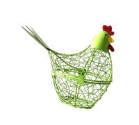 Organisateur de cuisine de comptoir, panier de poule décoratif en fil métallique avec couvercle de levage à tissage ouvert, étagère de ferme, de coq, panier de poule, organisateur de cuisine
