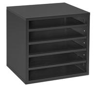 Organisateur de documents, boîte aux lettres de bureau avec 5 compartiments et étagères réglables, classeur en bois avec panneaux de fibres de densité moyenne (MDF), idéal pour le bureau, la maison, l