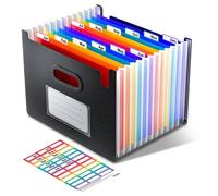 Organisateur de documents, classeur à 12 compartiments, extensible, format vertical