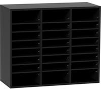 Organisateur de documents en bois, 24 compartiments, trieur de dossiers avec étagères amovibles, fente pour boîtes aux lettres pour l'organisation des salles de es bureaux et des salles de co