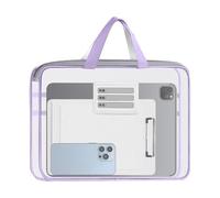 Organisateur De Documents Importants - Dossier De Transport En Transparente Avec Fermeture Éclair Sécurisée, Pochette De Rangement Portable | Sac De Gestion De Papier Durable Pour Le Thé De Pré