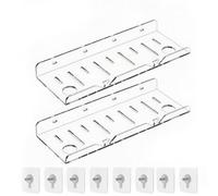 Organisateur de douche 2 supports de rangement muraux flottants en | Porte-Shampooing de Douche pour cuisine maison appartement dortoir universitaire camping-car café
