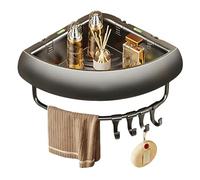 Organisateur de douche d'angle | Rack de rangement triangulaire anti-rouille sans trous avec crochets,organisateurs et rangement pour salle de bain - pour évier de salle de bain Camper Casa Hotel