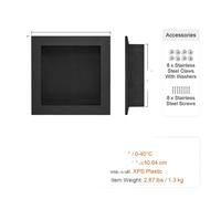 Organisateur de douche, double étagère, design mural, 16x16 pouces 1 couche