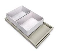 Organisateur de dressing avec coulisses - 2 paniers - 800 mm - gris EMUCA