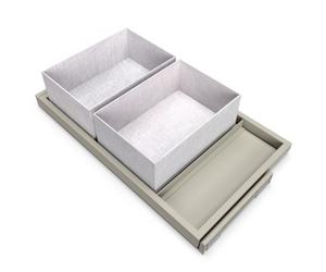 Organisateur de dressing avec coulisses - 2 paniers - 800 mm - gris EMUCA
